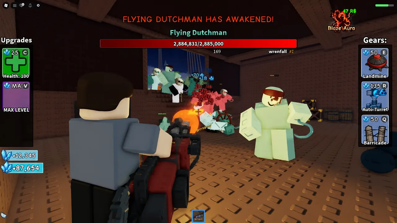 Flying Dutchman boss health bar at the top of the screen during the fight