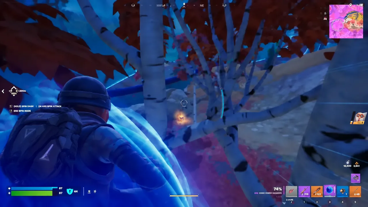 Spin Mode active with Spin Dash and Spin Attack prompts visible during a fight