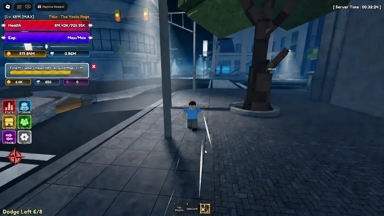 Second Flame Chaser NPC standing against a building wall in Shinjuku Showdown