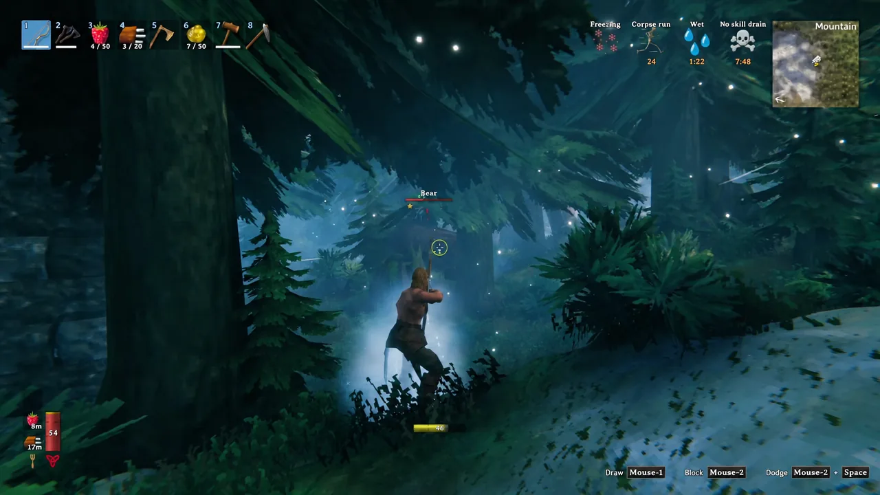 The opening arrow is fired before the bear has noticed you, which applies the sneak attack bonus.