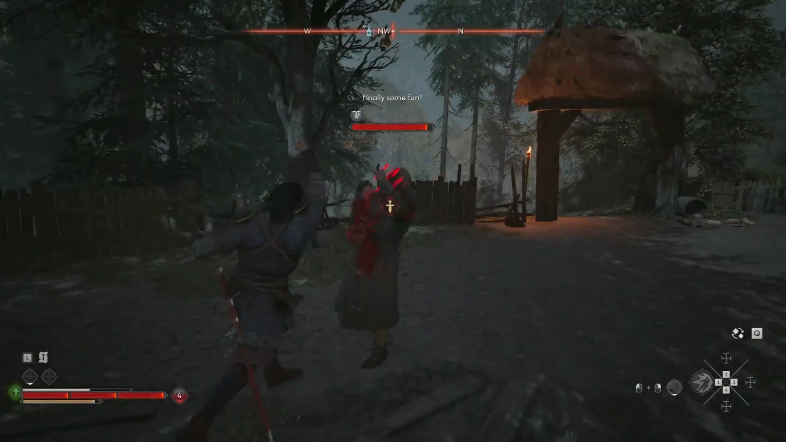 Volk's health bar appears once the brawl starts.