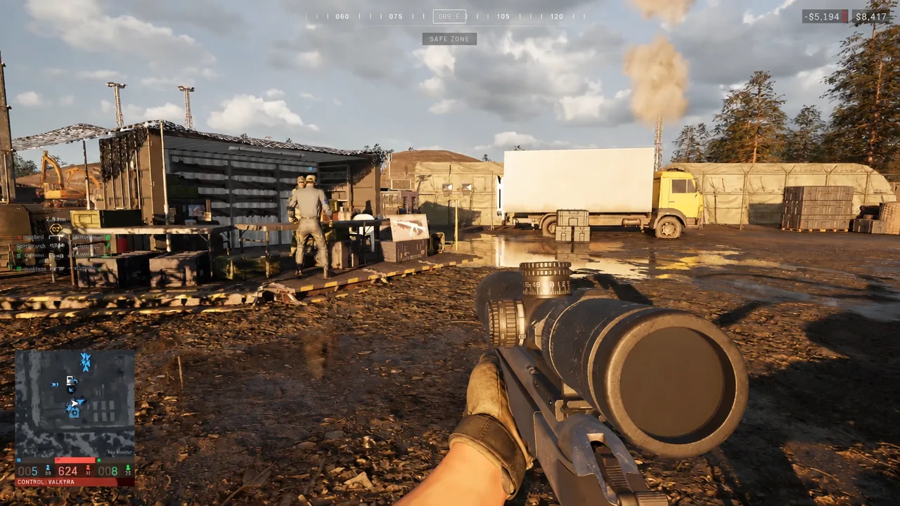 WARDOGS gameplay near the safe zone vehicle area