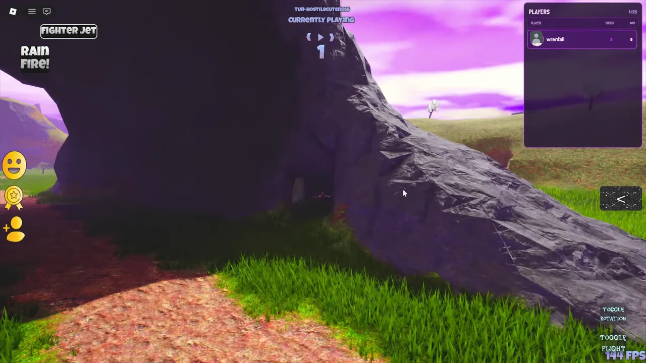 Fighter Jet morph equipped with the RAIN FIRE ability shown on the ability bar