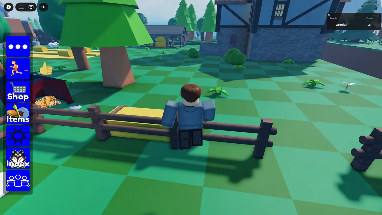 The in-game teleport menu open, showing the island destinations you can travel to