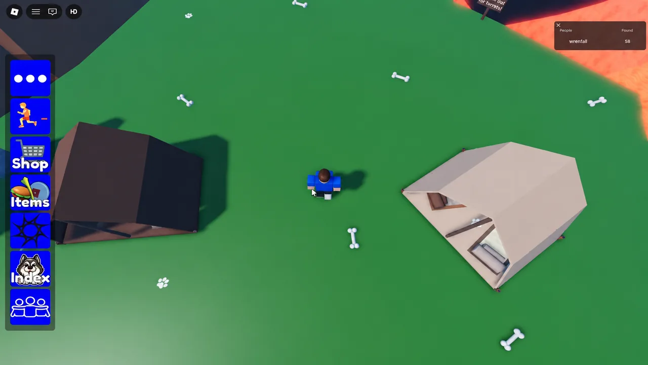 Picking up a glowing paw print marker that counts toward unlocking the next island