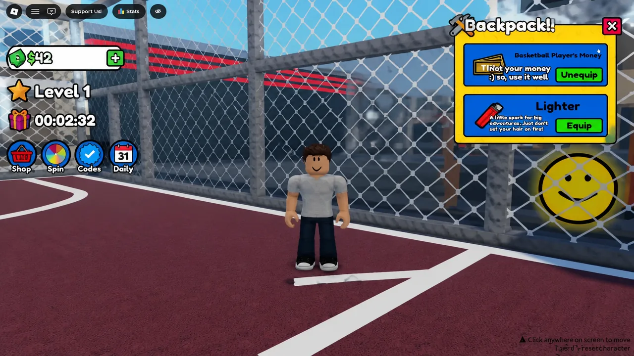 Backpack menu with an item selected and the Equip button visible