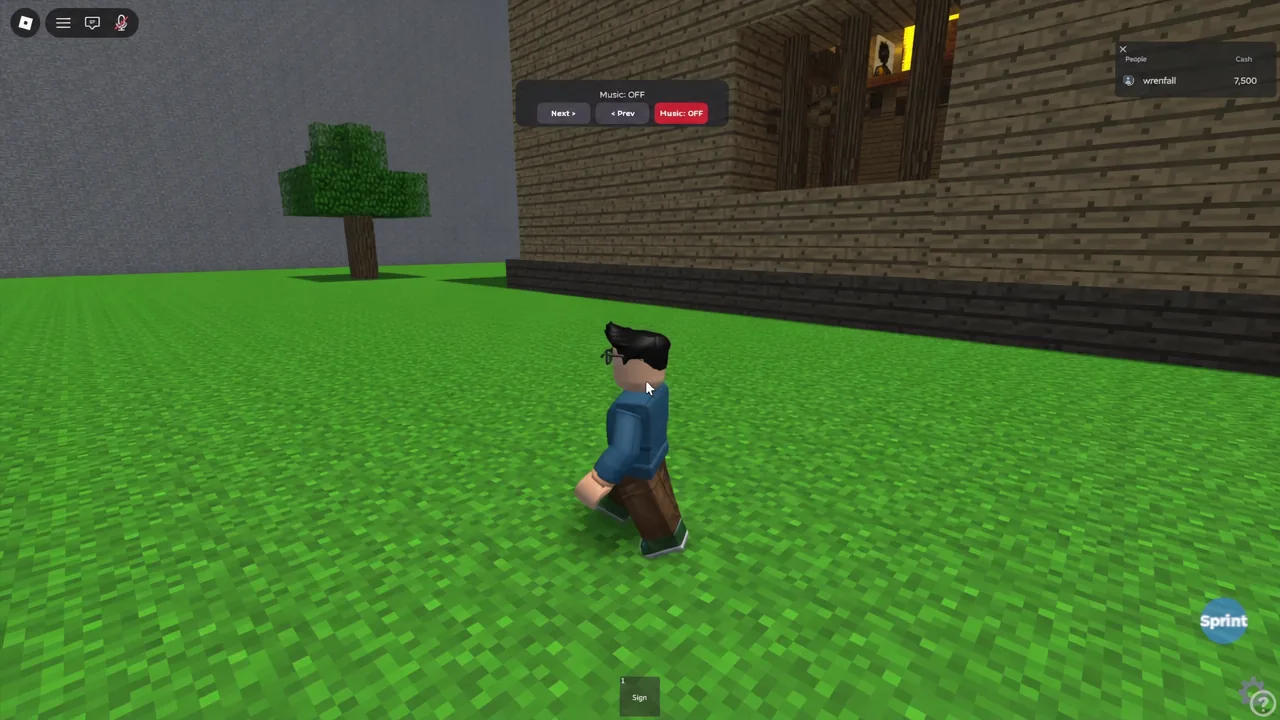 Music menu open with the red Music: OFF option highlighted before entering the Snowy map