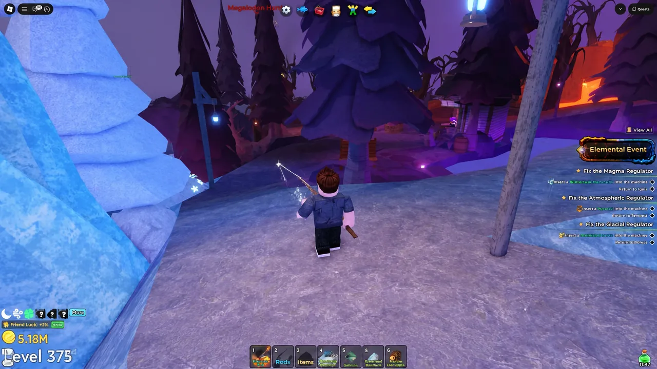 Three elemental podiums standing in front of the sealed gate to Hydra's Throne Room