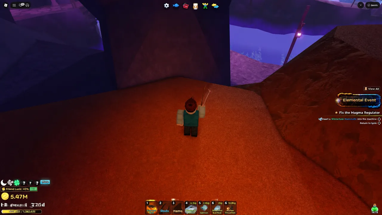 Elemental Event quest tracker on screen after accepting the fire zone quest
