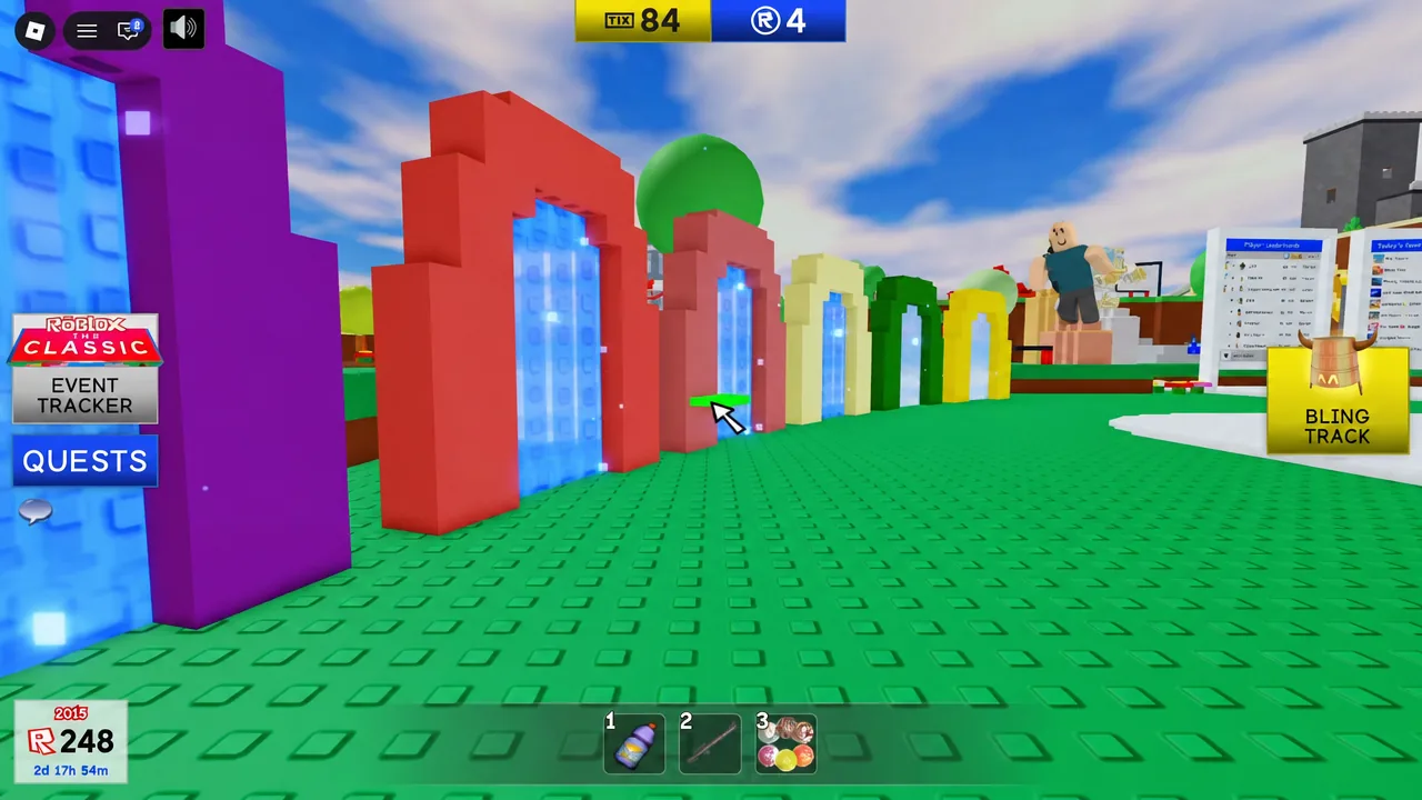 Green entrance button highlighted on a hub portal as the cursor selects it