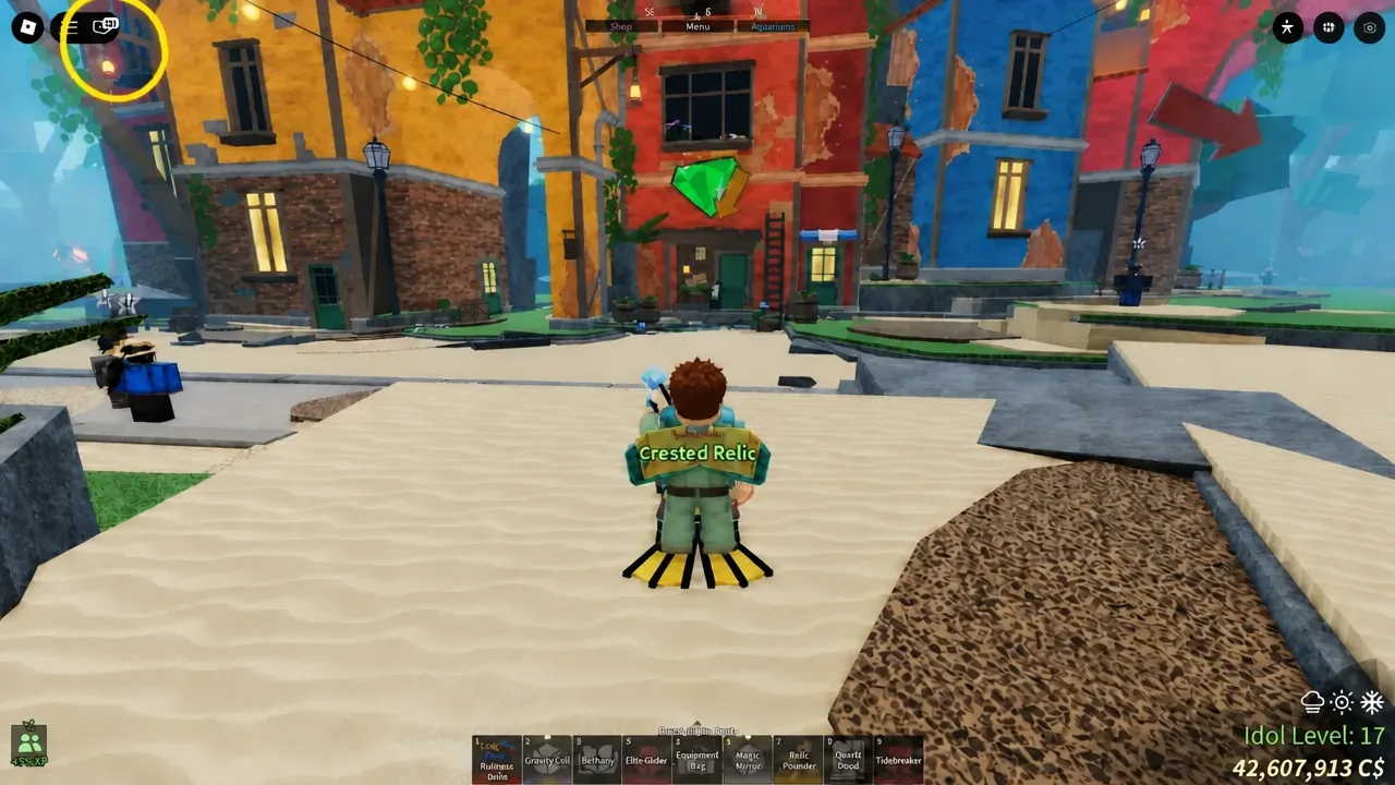 Skycrest, the floating island area in Fisch where the Crested Relic is found