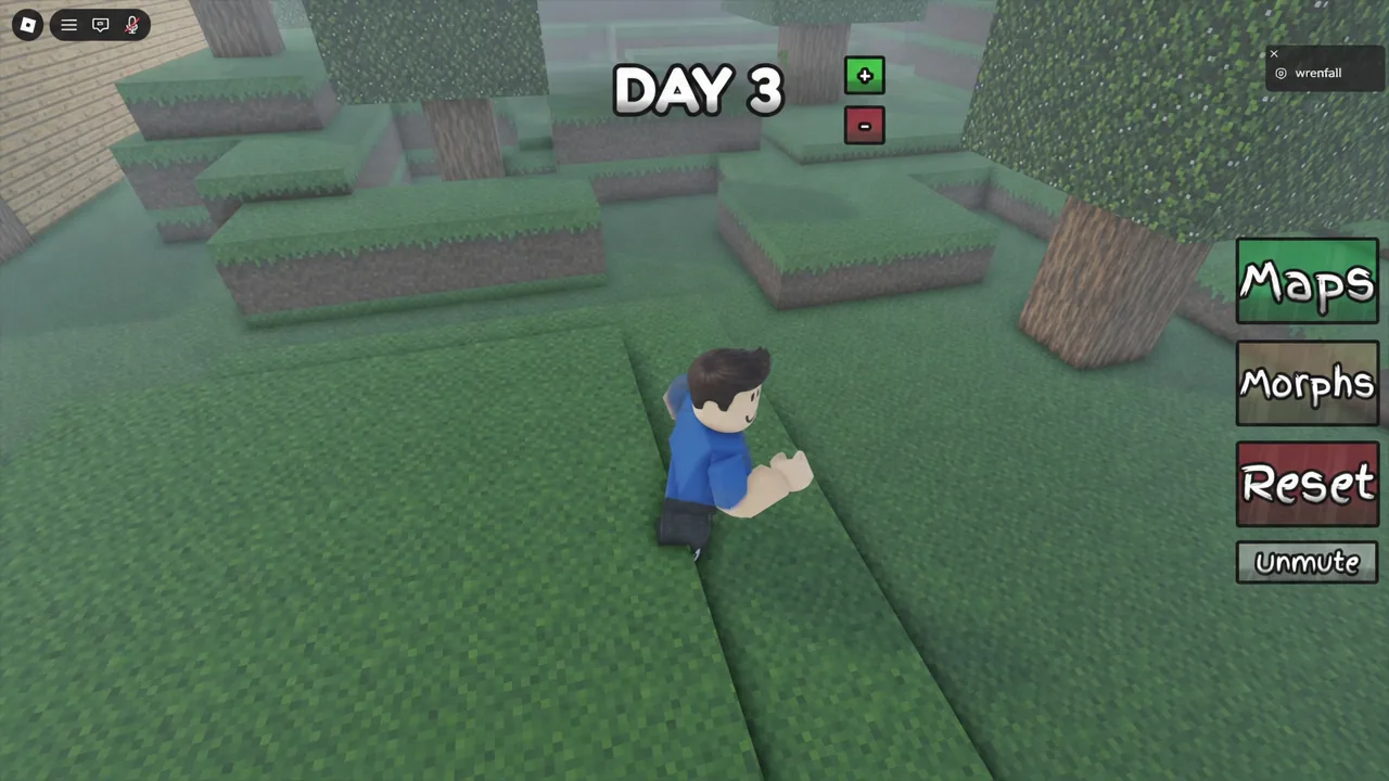 Forest section of the map with the Maps button highlighted in the interface