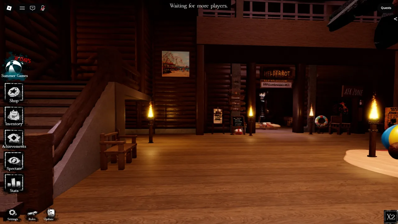 Forsaken Summer Games lobby sitting on the waiting for more players screen