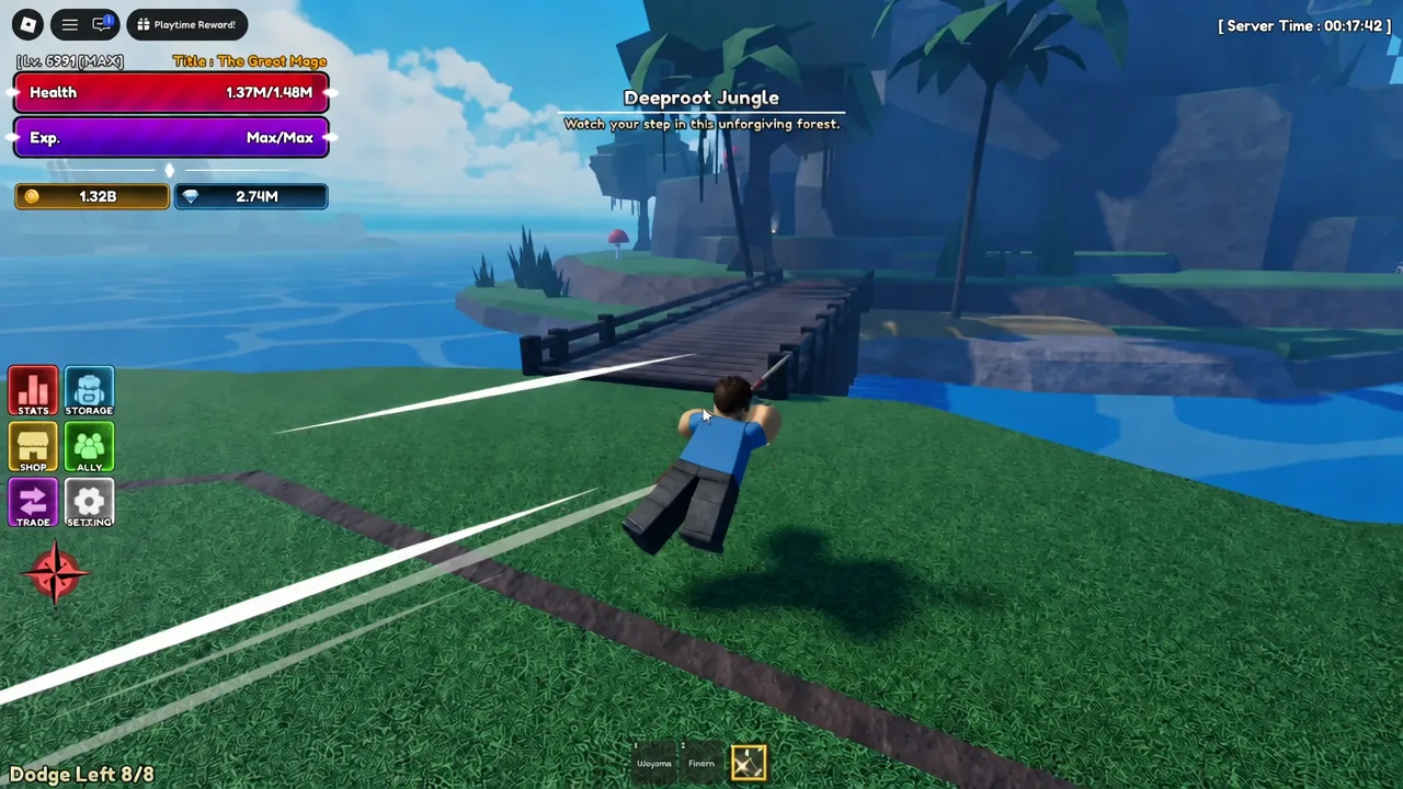 The Jinchuriki NPC standing by the cliffside in Deeproot Jungle