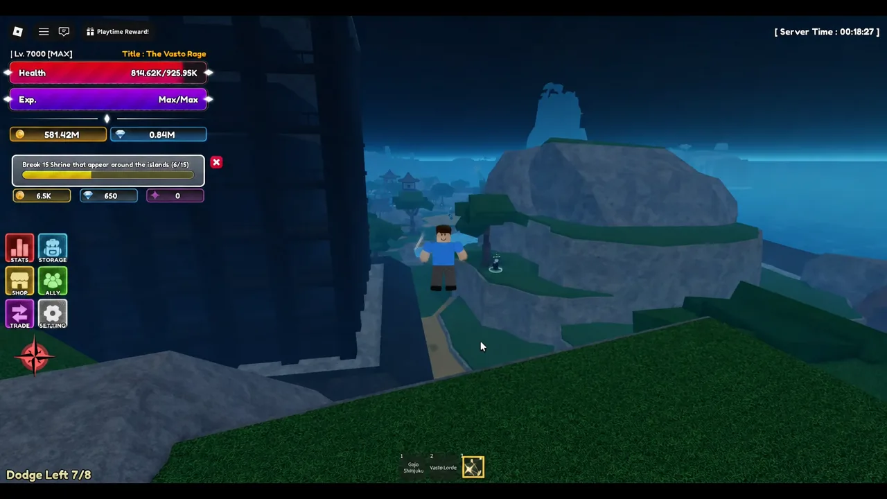 Sorcerer Summoner menu used to auto-summon the Gojo boss for the 75-kill objective