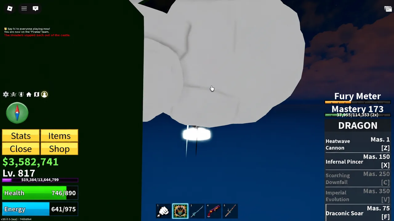 Returning to the Mad Scientist NPC in Skylands to hand over the Lightning Bolt