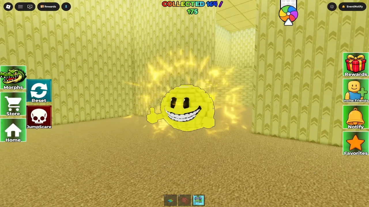 Morph equipped in the lobby after collection, shown from behind the player