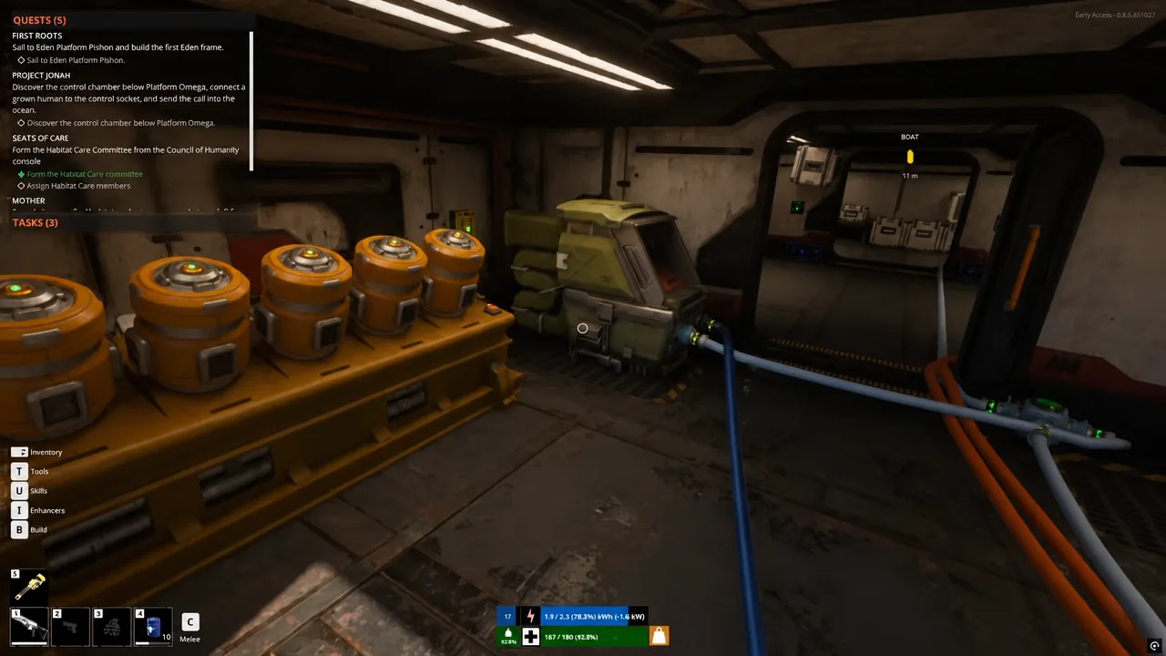 Bio Organic being transferred into the Soilforge input inventory panel