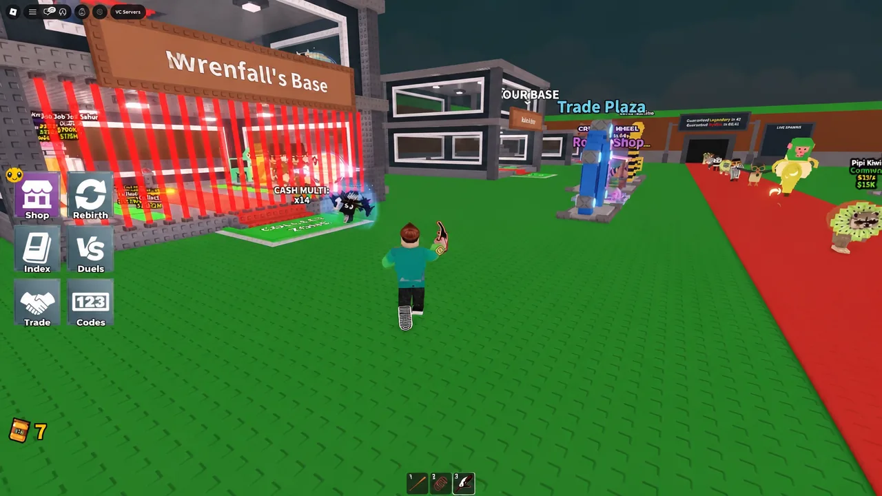 Honey Bee Base area during the Queen Bee event where Honey jars drop for players to collect