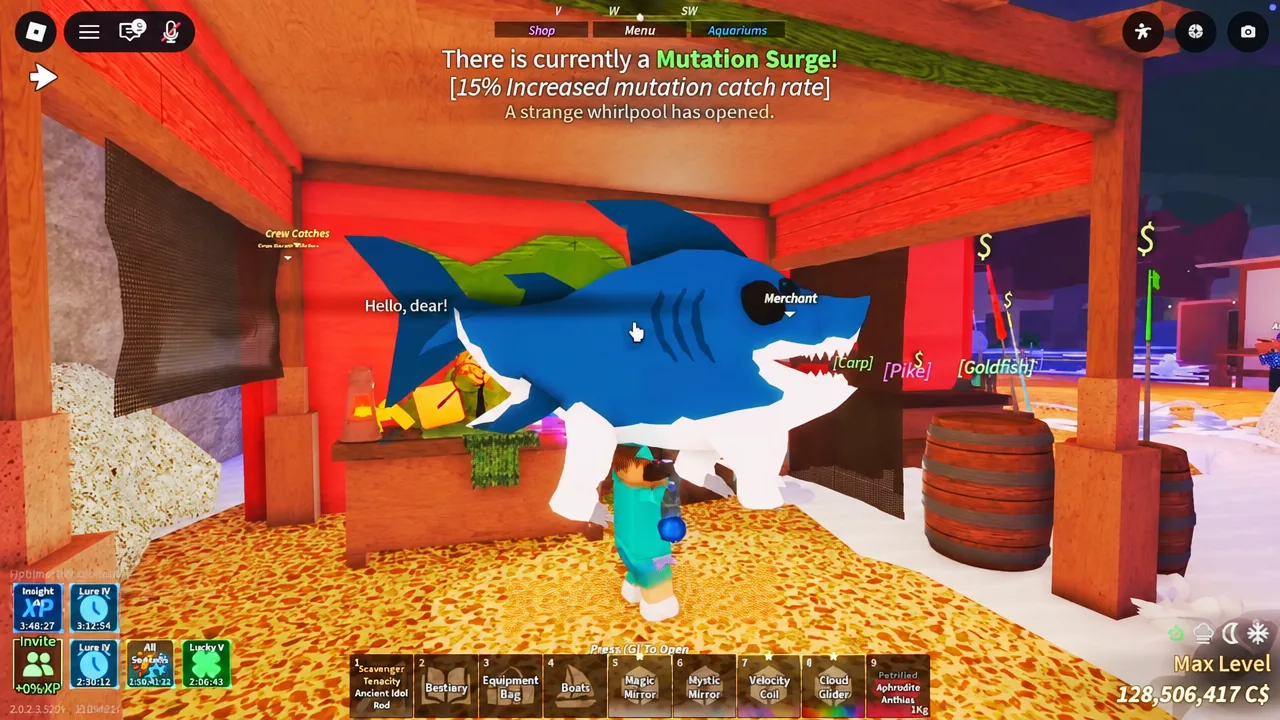 Appraiser shop dialogue with the appraisal options a player picks to reroll a mutation