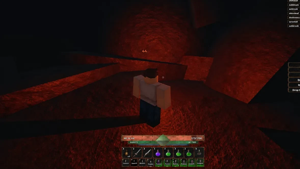 An Explorer NPC in the labyrinth surrounded by enemies in The Veil