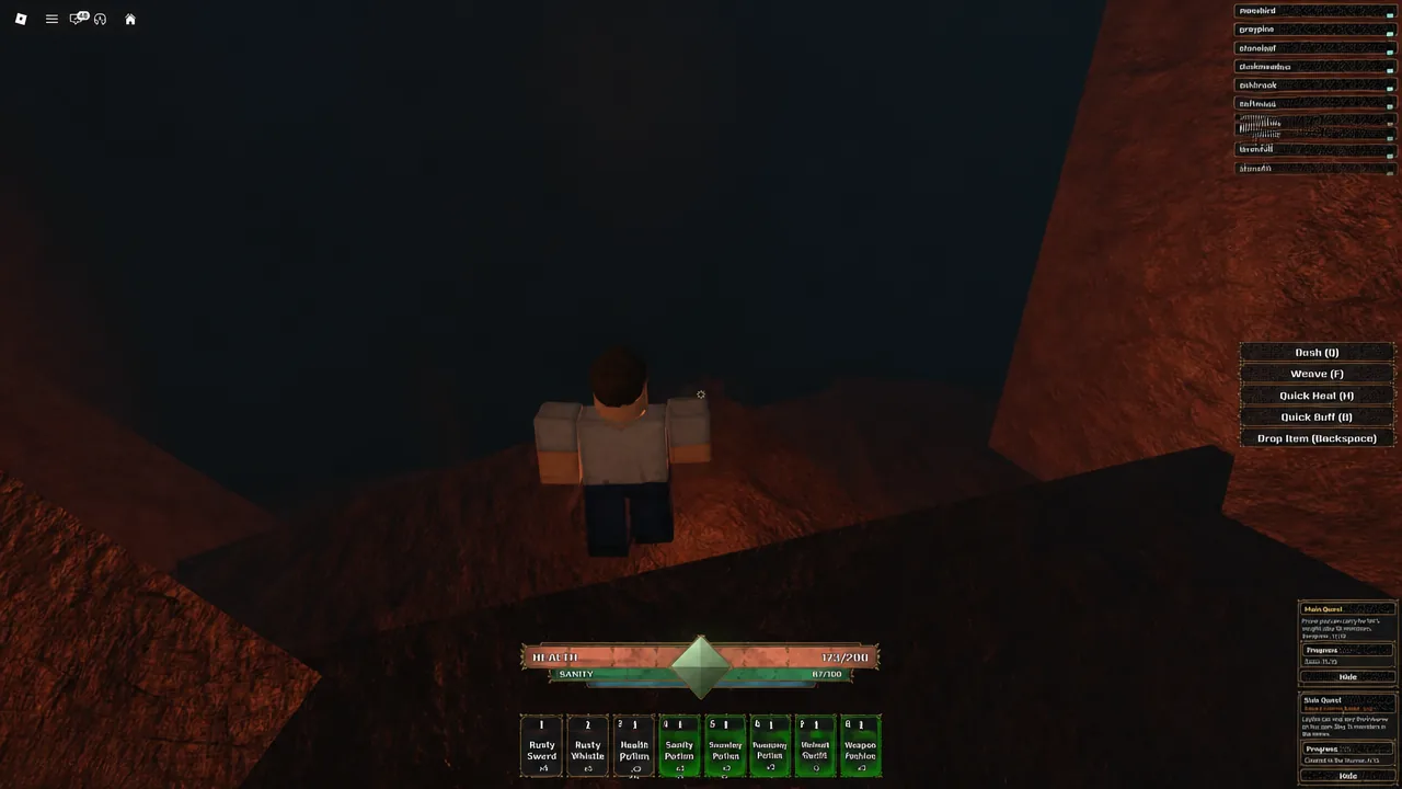 Summary of the crypt run, explorer death and server hop loop used to farm Sin