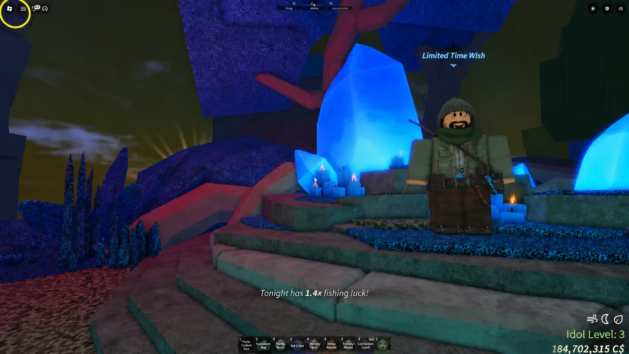 Ryusi's Daily Trial in Fisch, the repeatable task that awards a Siren Tear after 14 days in a row