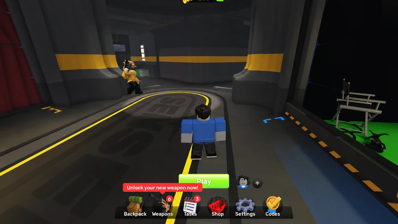 RIVALS main screen with the Play button highlighted for starting another match