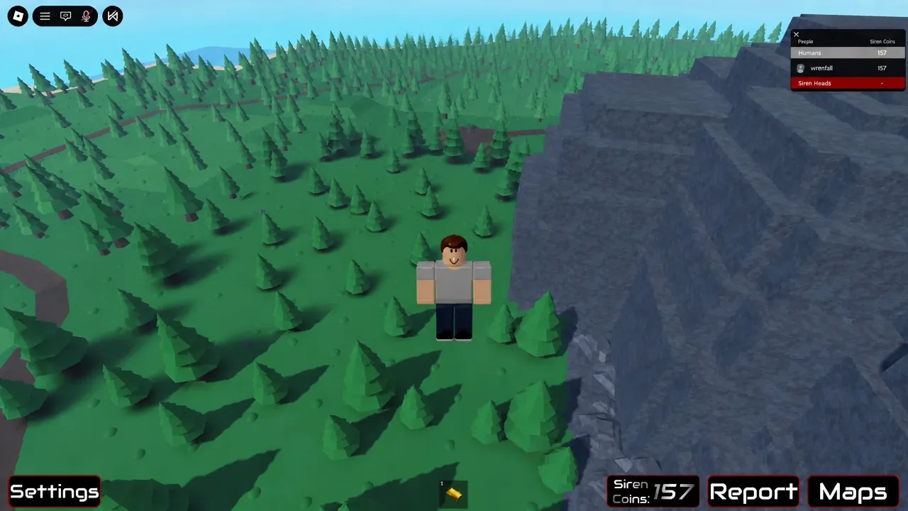 Roblox People panel with the Siren Heads entry selected and a player count of 157