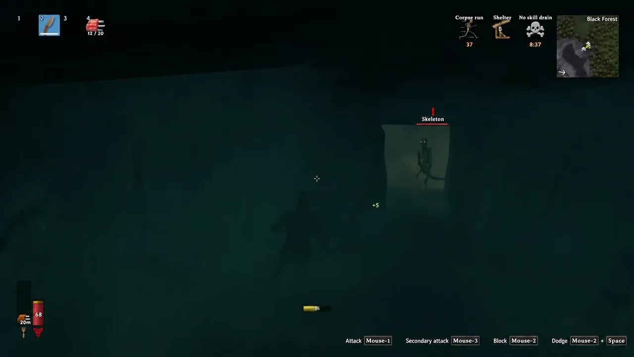 Glowing Surtling Cores collected inside a Burial Chambers room