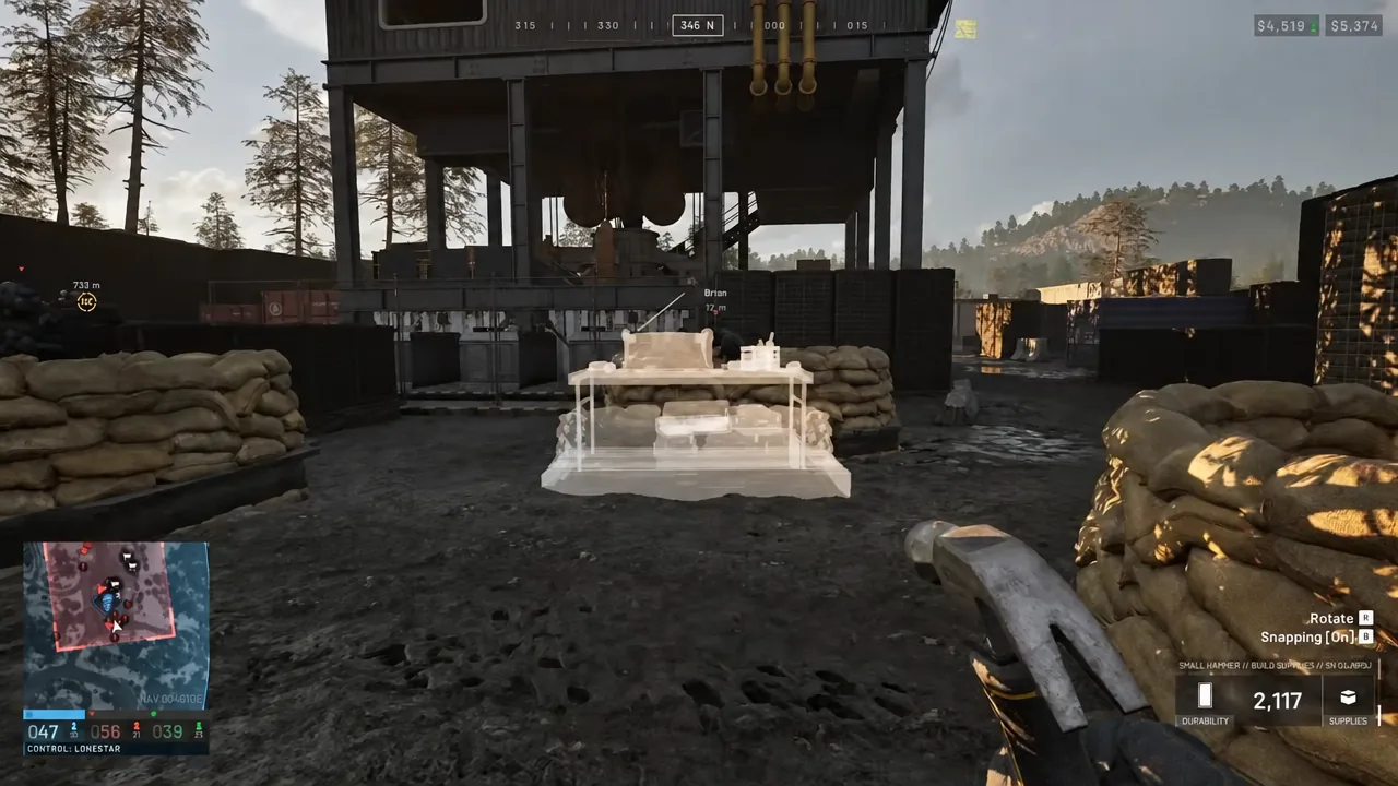 Hammering the blueprint build points as the construction progress fills toward completion