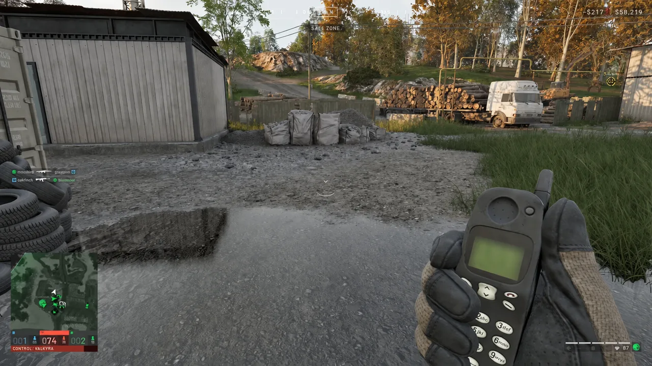 Tactical equipment list open in the vendor menu with deployable explosives shown