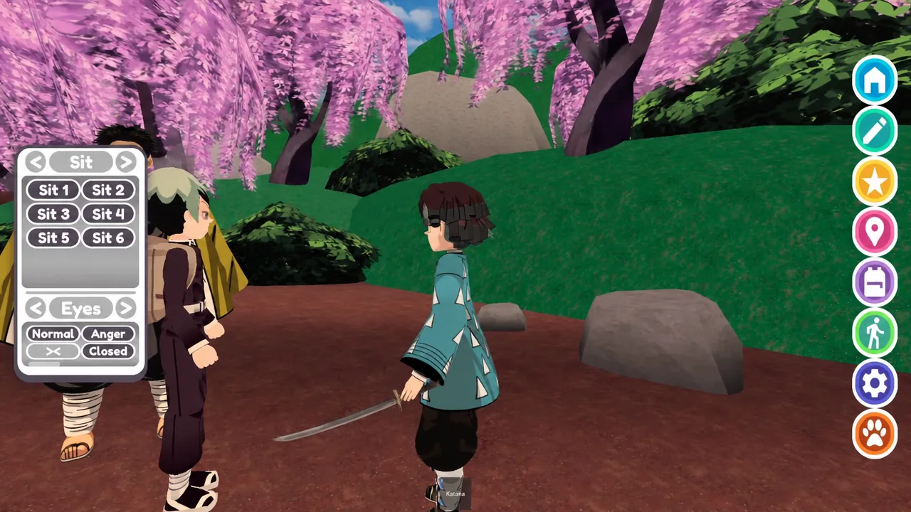 Running along the wisteria-lined forest path on the Final Selection map toward the mini-game area