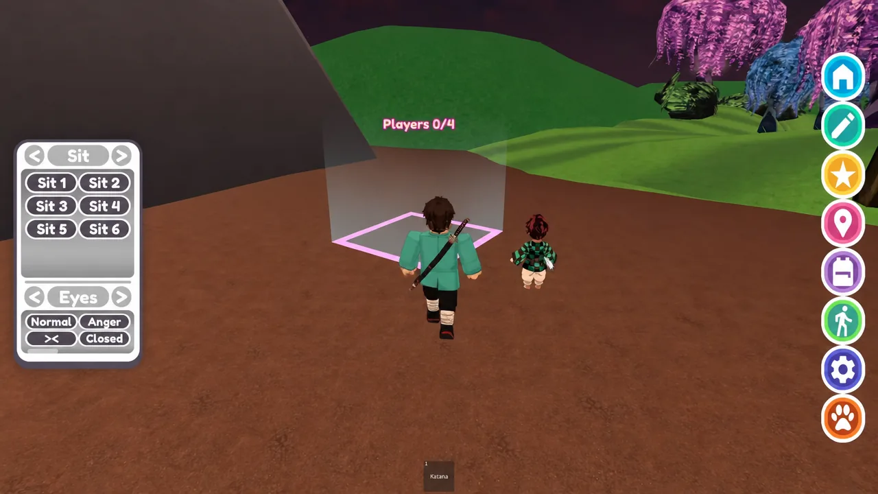 Standing inside the teleportation square while the player counter waits to reach four