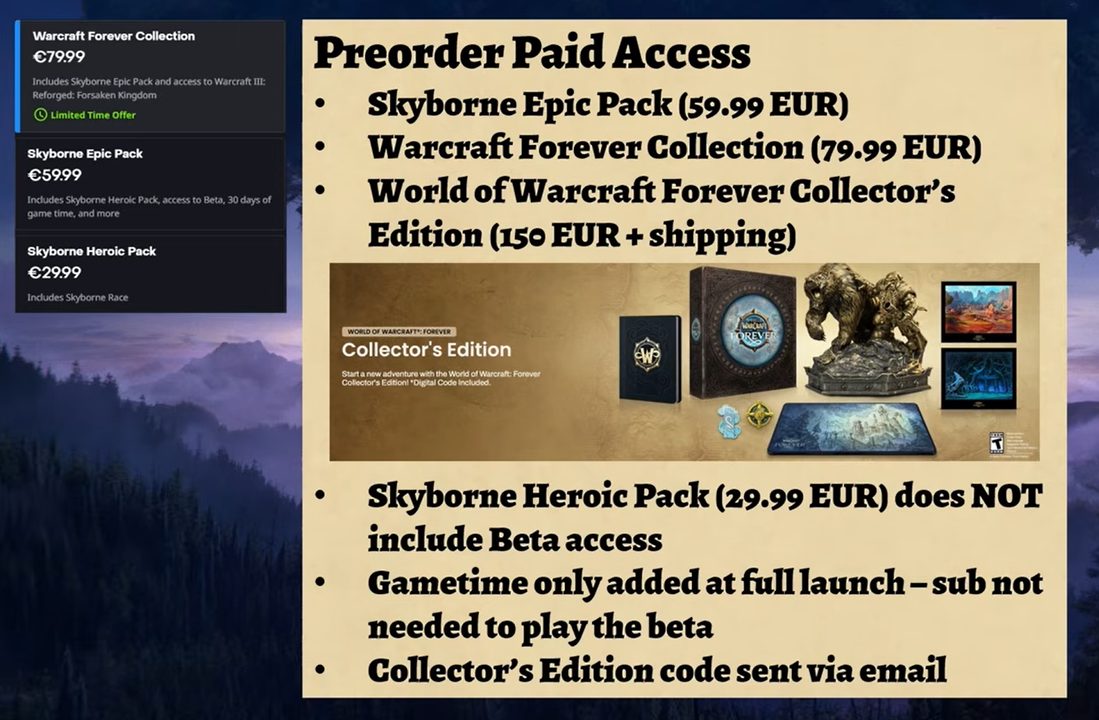 How to Get World of Warcraft Forever Beta Access (Which Pack You Need)