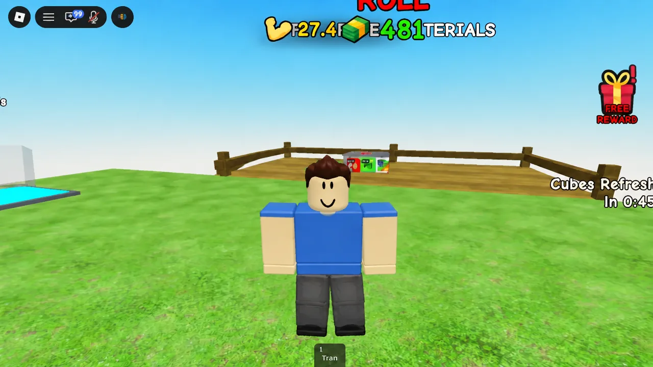 Lift a Cube training area near spawn where push-ups build Strength
