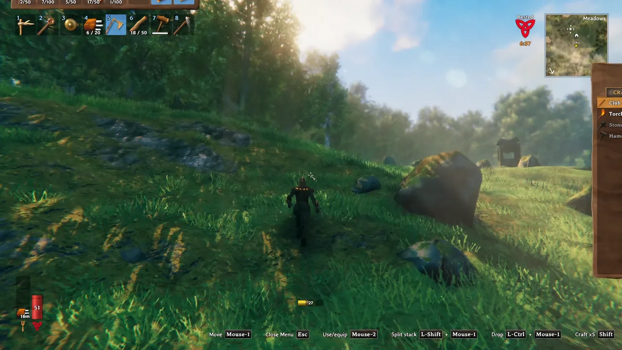 A Valheim forge and metal crafting area set up inside a base