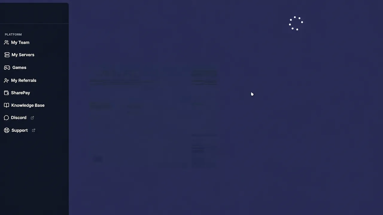 Valheim start-up screen with the Platform menu open and a spinning loading indicator