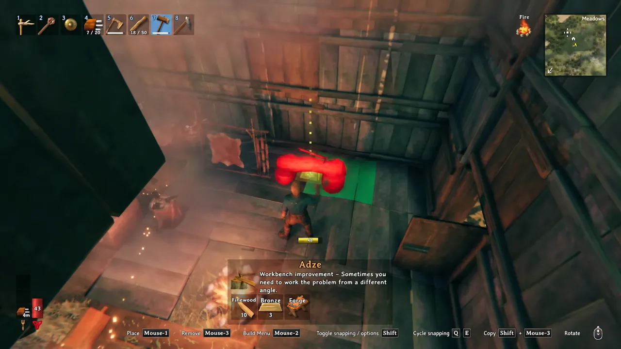 Valheim: How to Make the Adze and Upgrade Your Workbench to Level 4