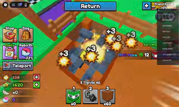 Multiple placed explosives detonating at once with the E - Ignite All prompt on screen