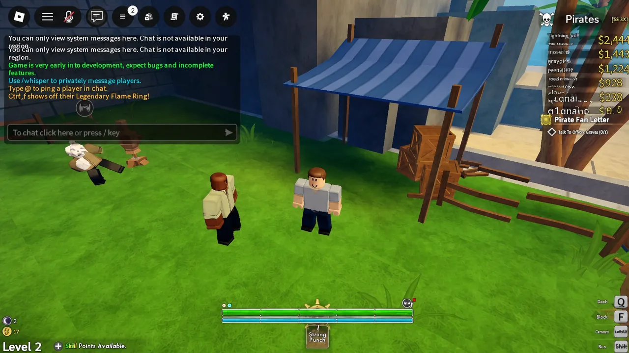 Dialogue with Kore in Anchor Town while accepting the Pirate Fan Letter quest