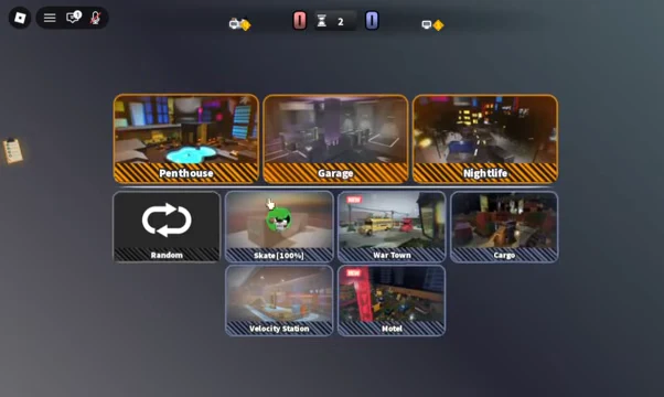 Skate map tile filled to 100 percent on the Hood Rivals map vote screen