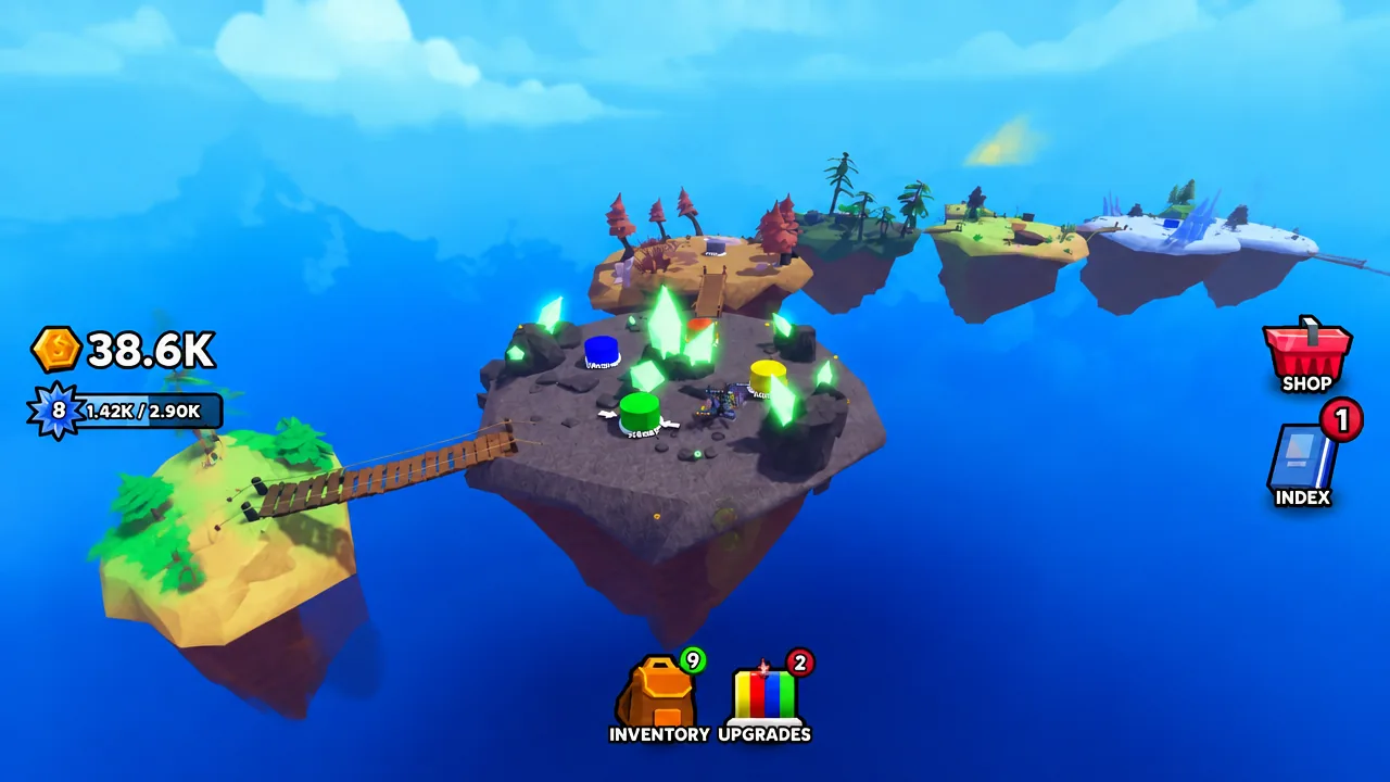 Upgrades skill tree open with the Item Cart I node selected for 20.0K coins