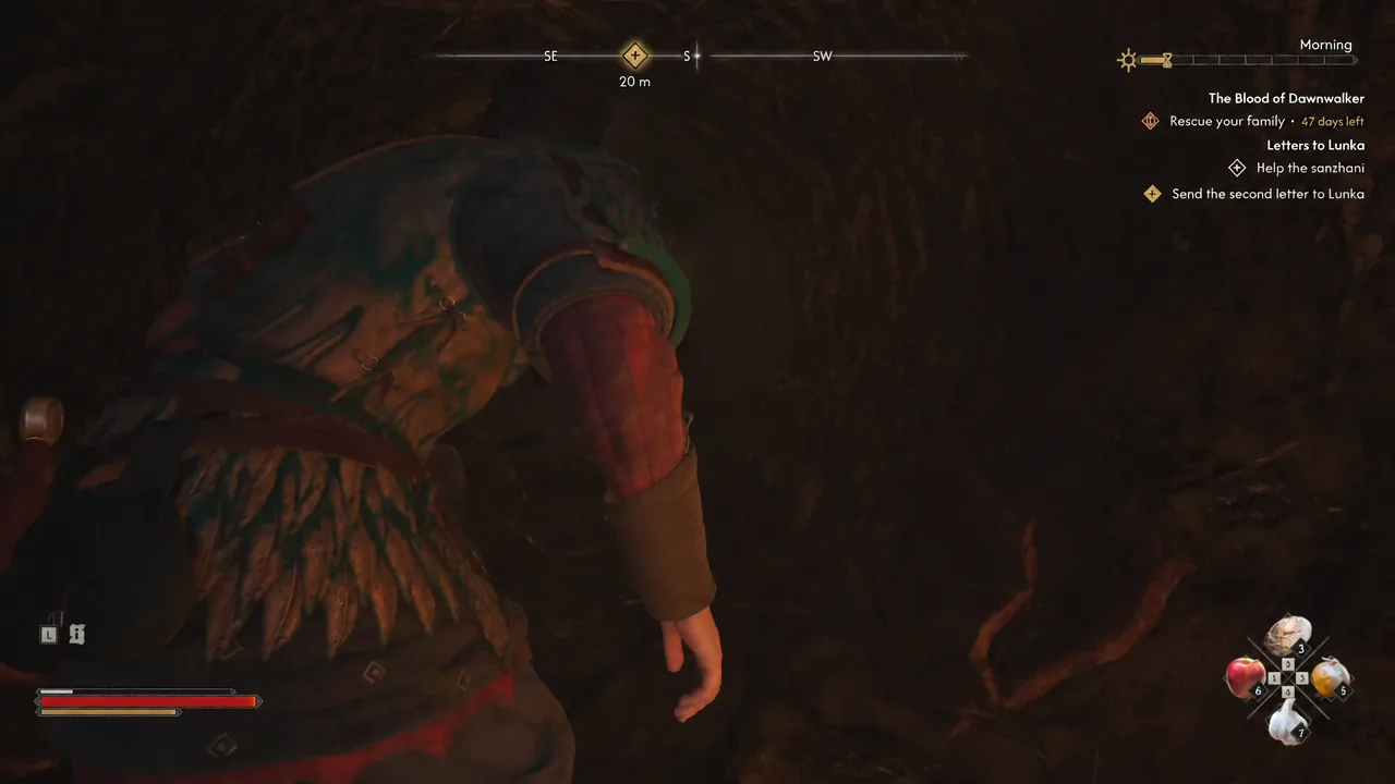 Reading Lunka's reply letter in the Quest Items tab before the next objective unlocks