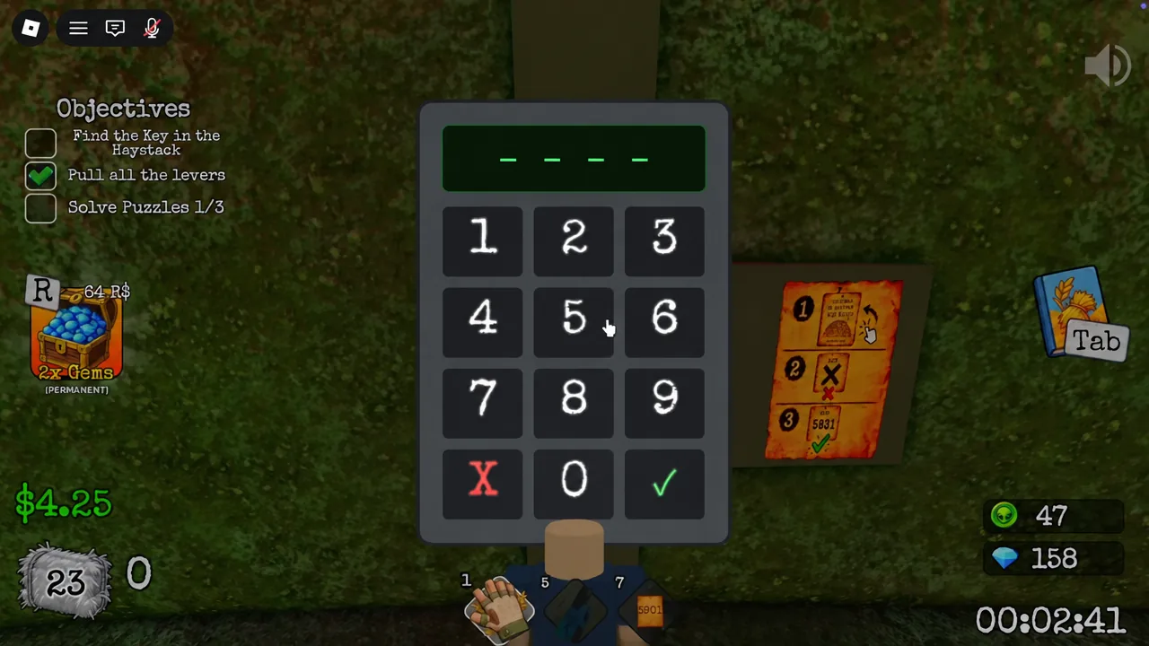 Wall keypad interface with a number button highlighted while entering the four-digit code