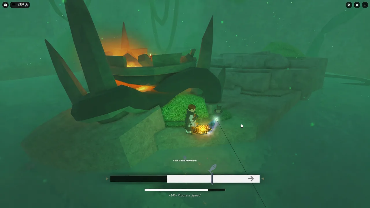 Skycrest weather cycling above the island while the player waits for a Raging Squall