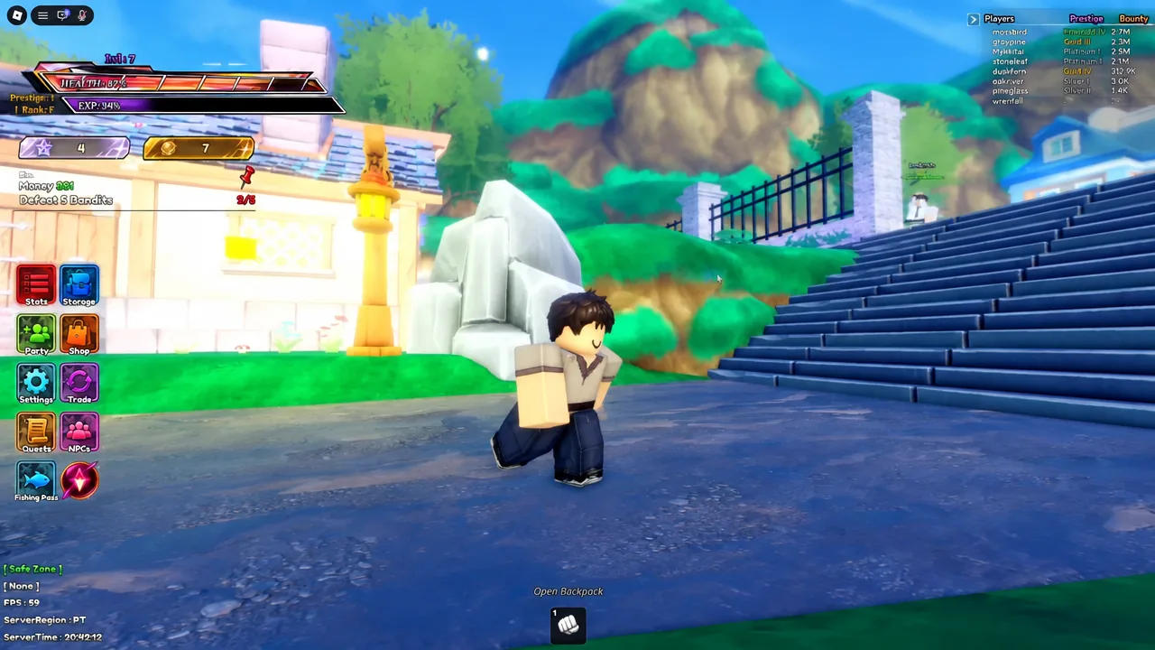 Grand Blue combat scene during an open-world encounter on the patrol route