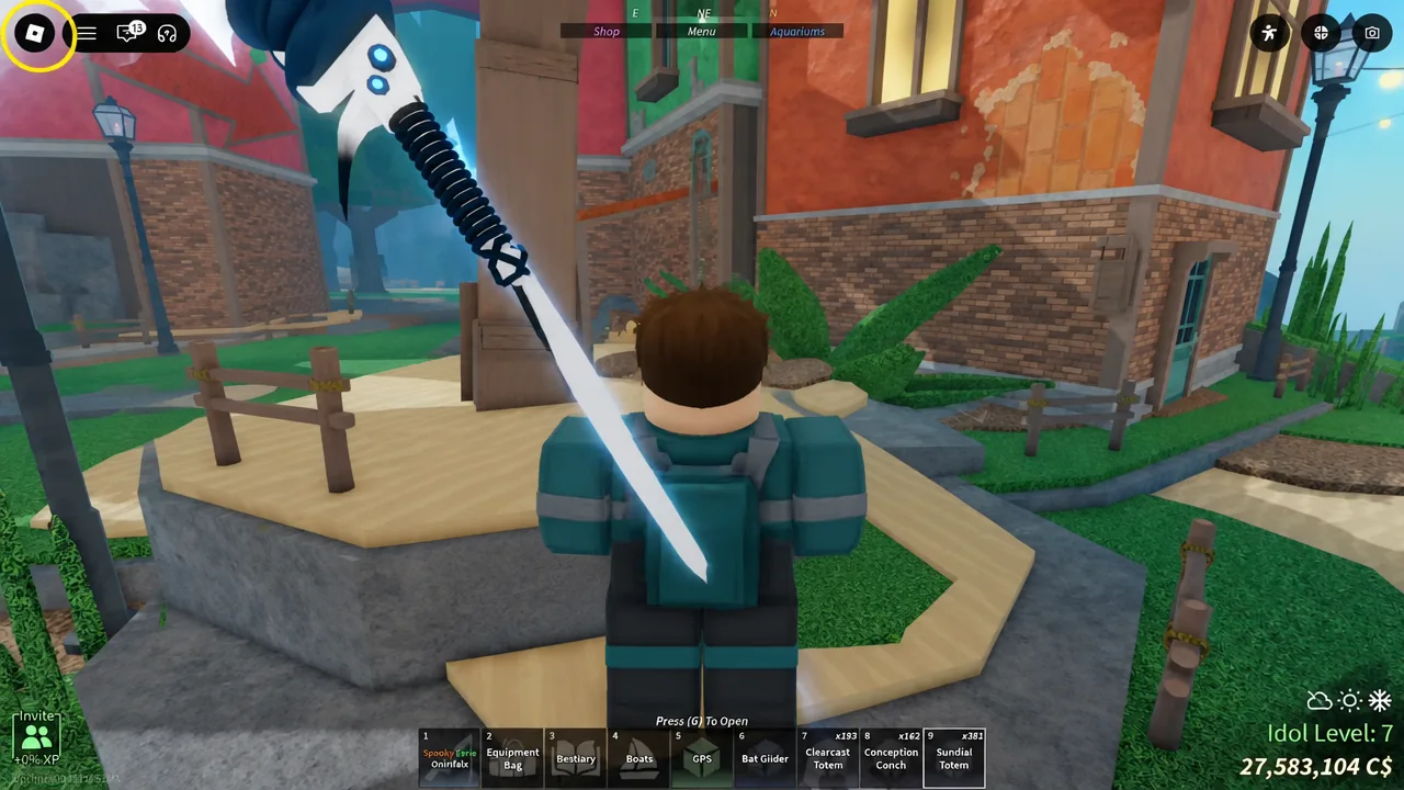 The GPS sits in your hotbar and opens with G, which is the fastest way to find your bearings on Skycrest.