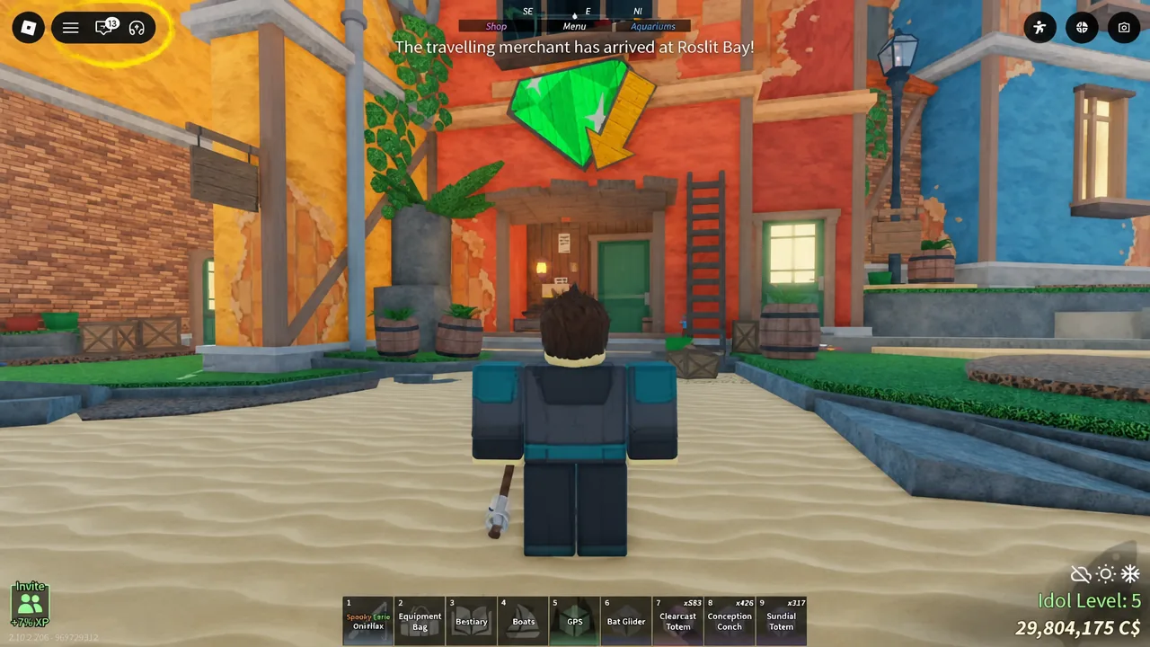 The Five Spirits fire pit on Skycrest where caught fish are offered to raise the progress bar