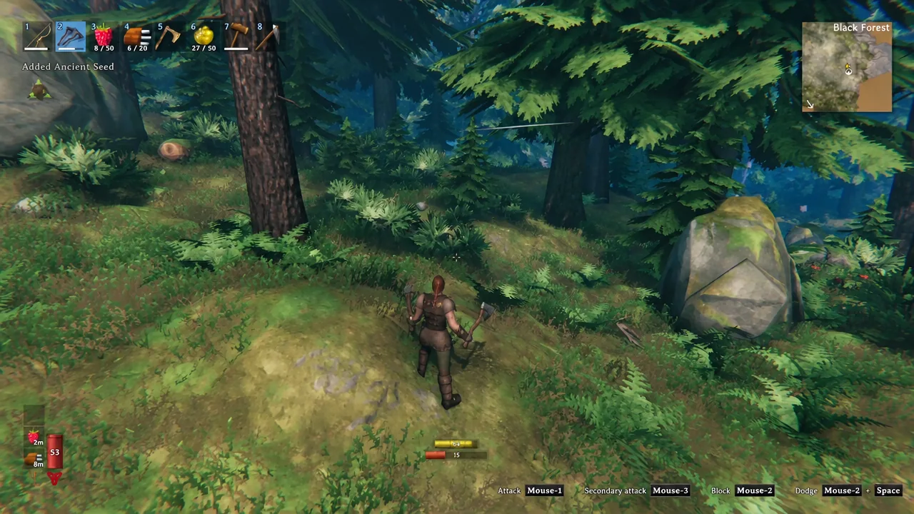 Added Ancient Seed pickup notification on screen in the Black Forest